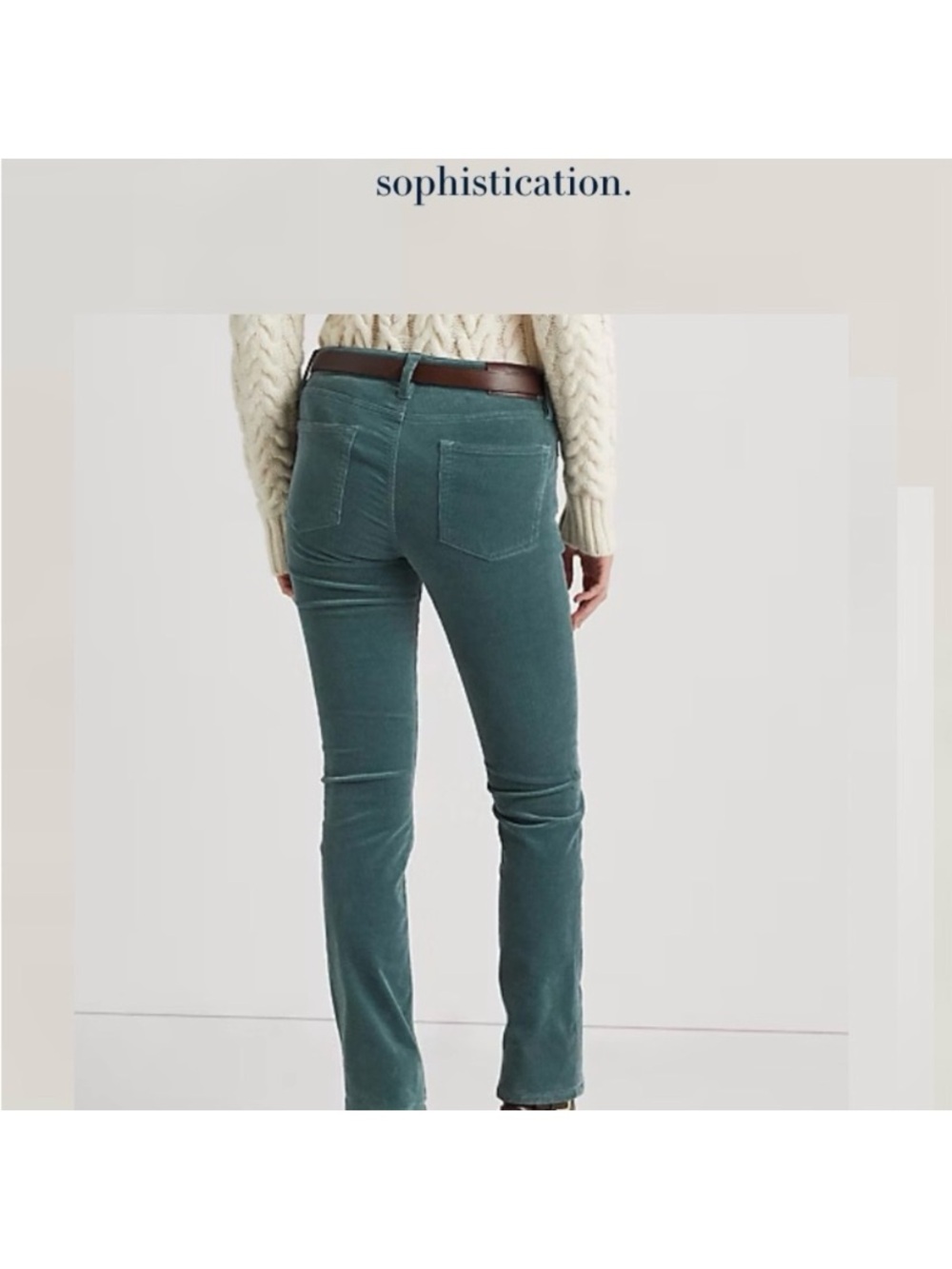 Ralph Lauren Teal Straight-Leg Corduroy Jeans NWOT Size 8
